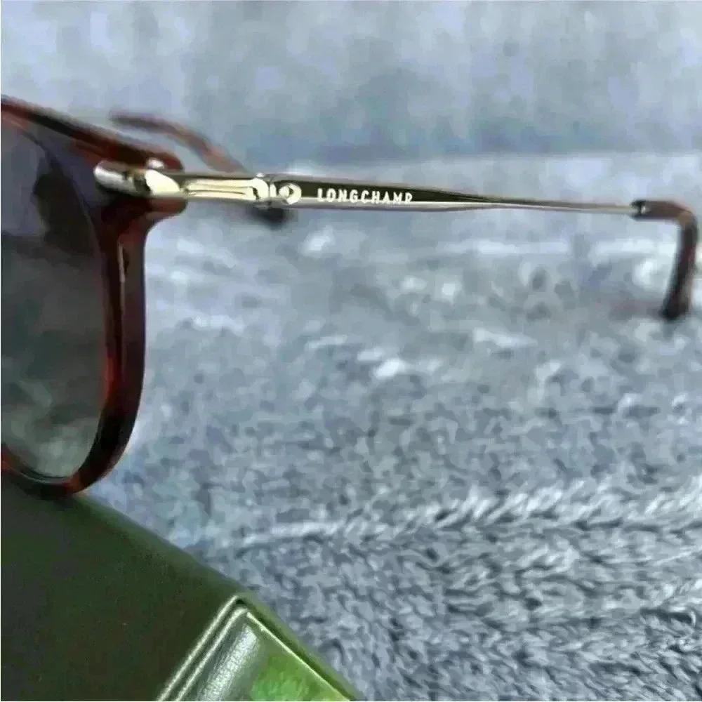 Longchamp Roseau 54mm Round Sunglasses in Havana/Khaki NWT